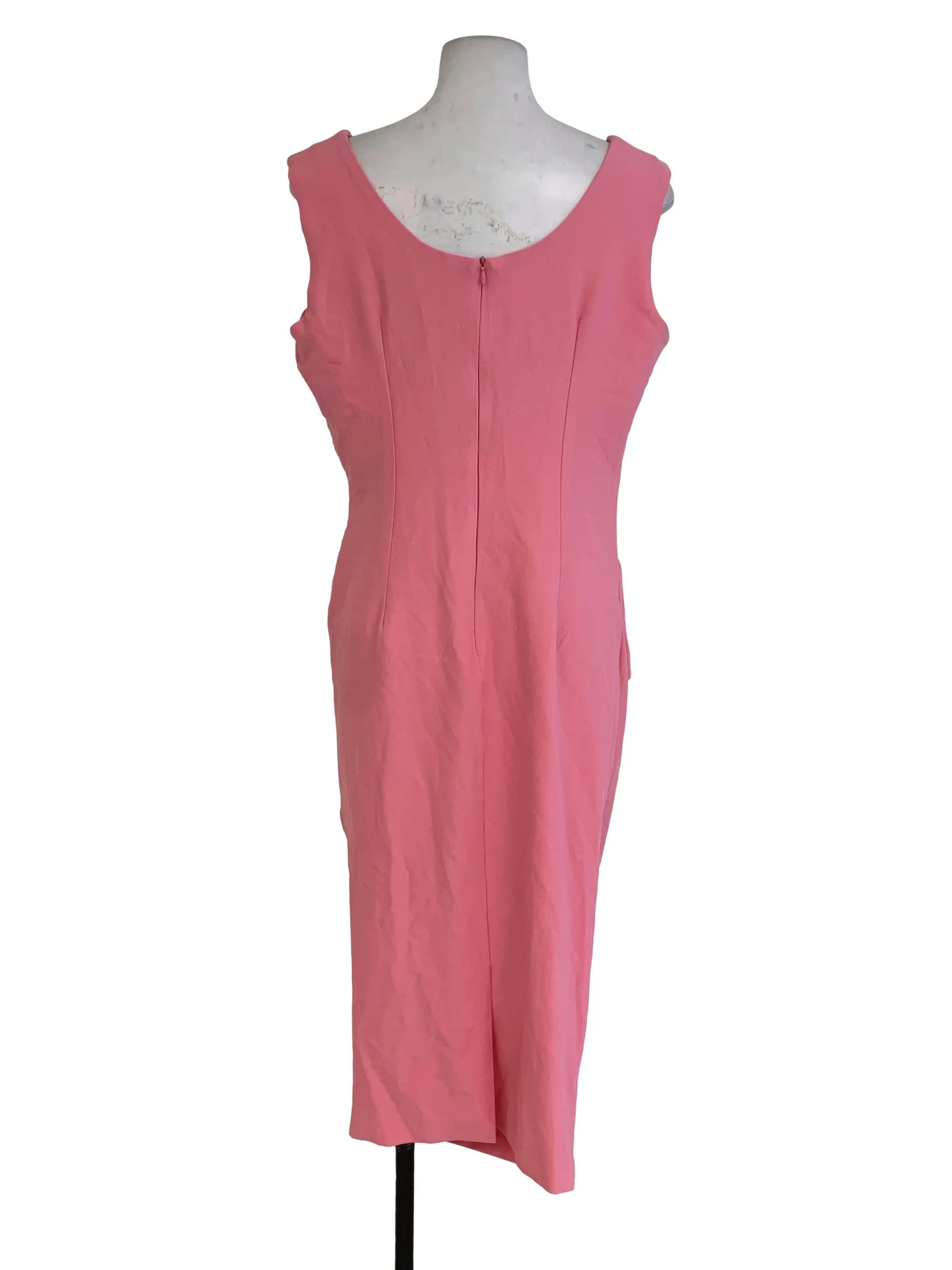 Pink Plain A-Line Dress