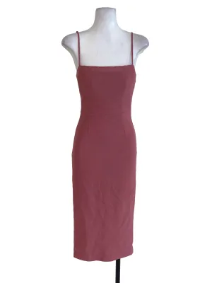 Pink Plain Sheath Dress
