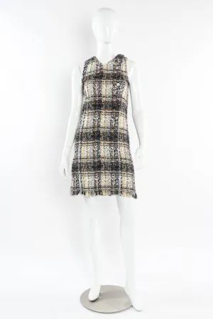 Plaid Boucle Sheath Dress