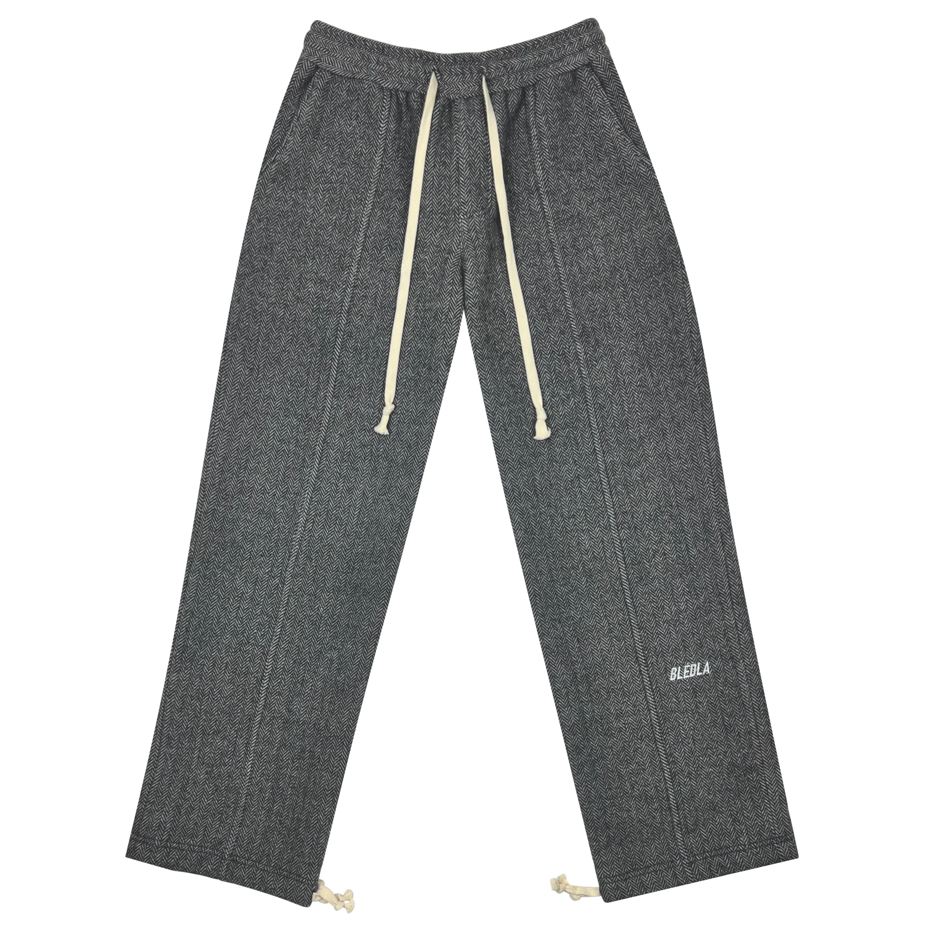 Pleated Wool Trouser - Charcoal