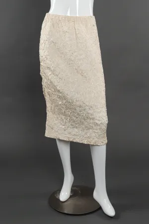 Plissé Pencil Skirt