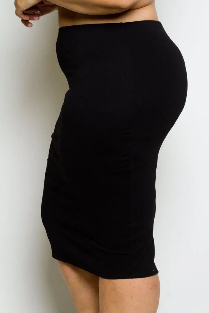 Plus Size Midi Pencil Skirt