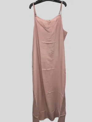 Point Brushed A-Line Slip Dress in Mauve