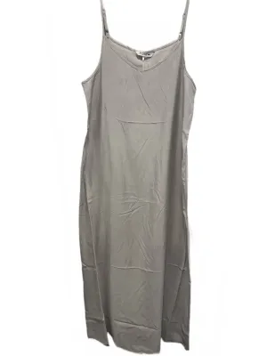 Point Brushed A-Line Slip Dress in Stone
