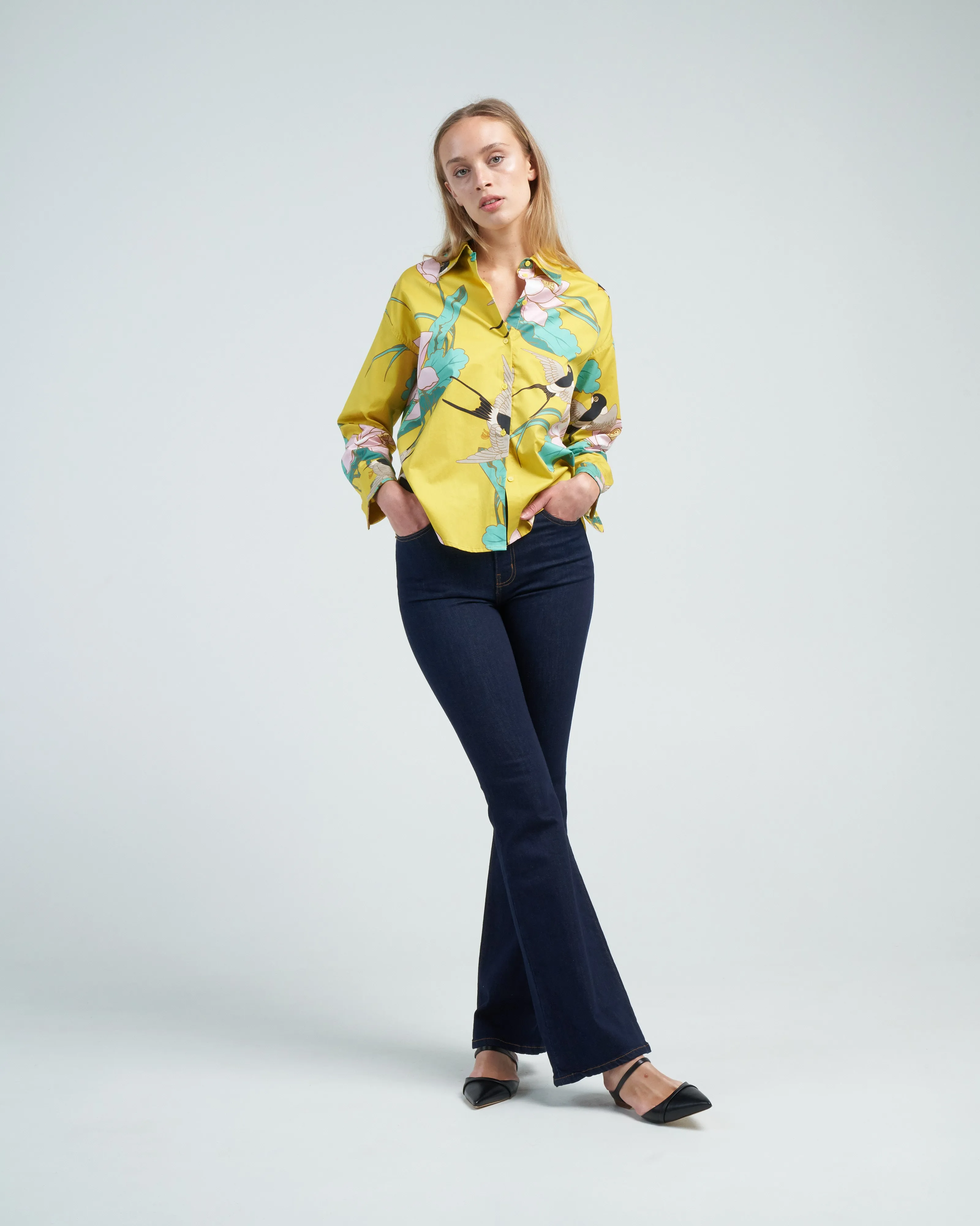 print blouse - sunflower