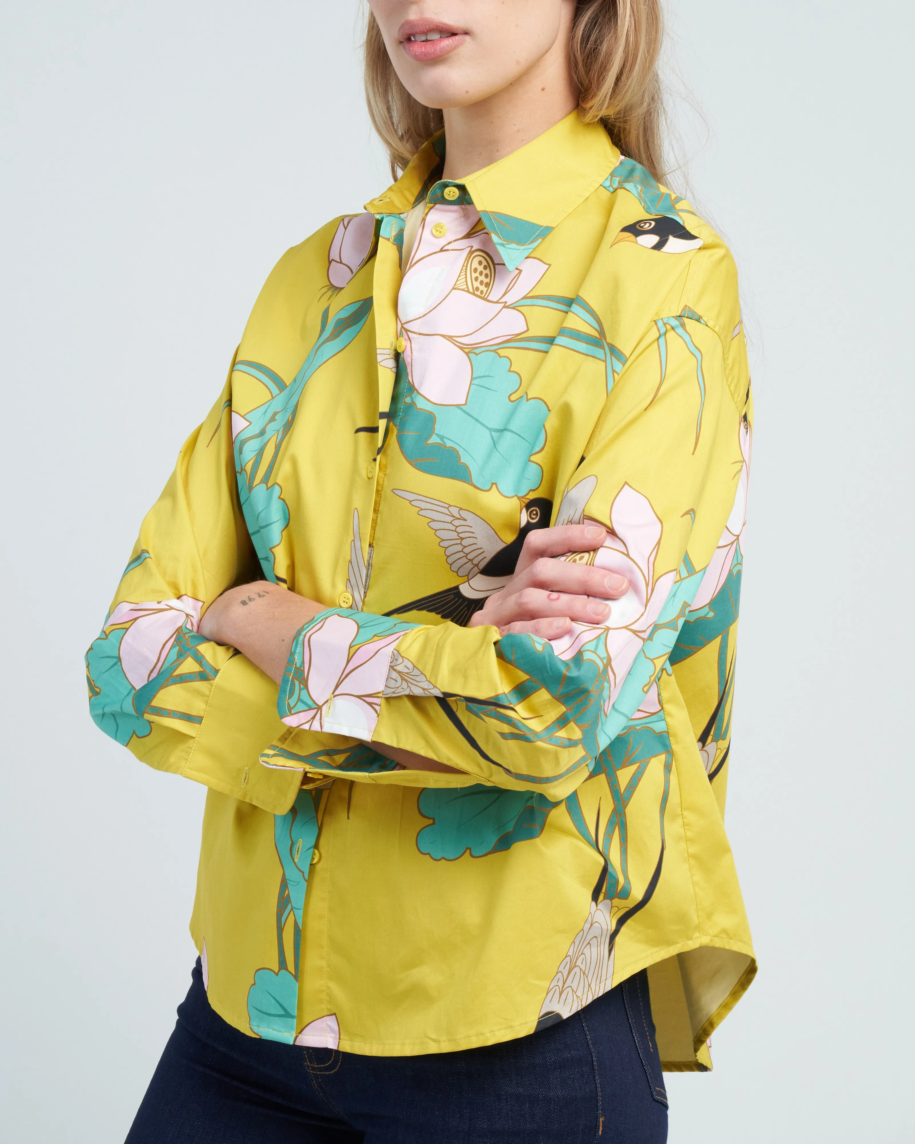 print blouse - sunflower