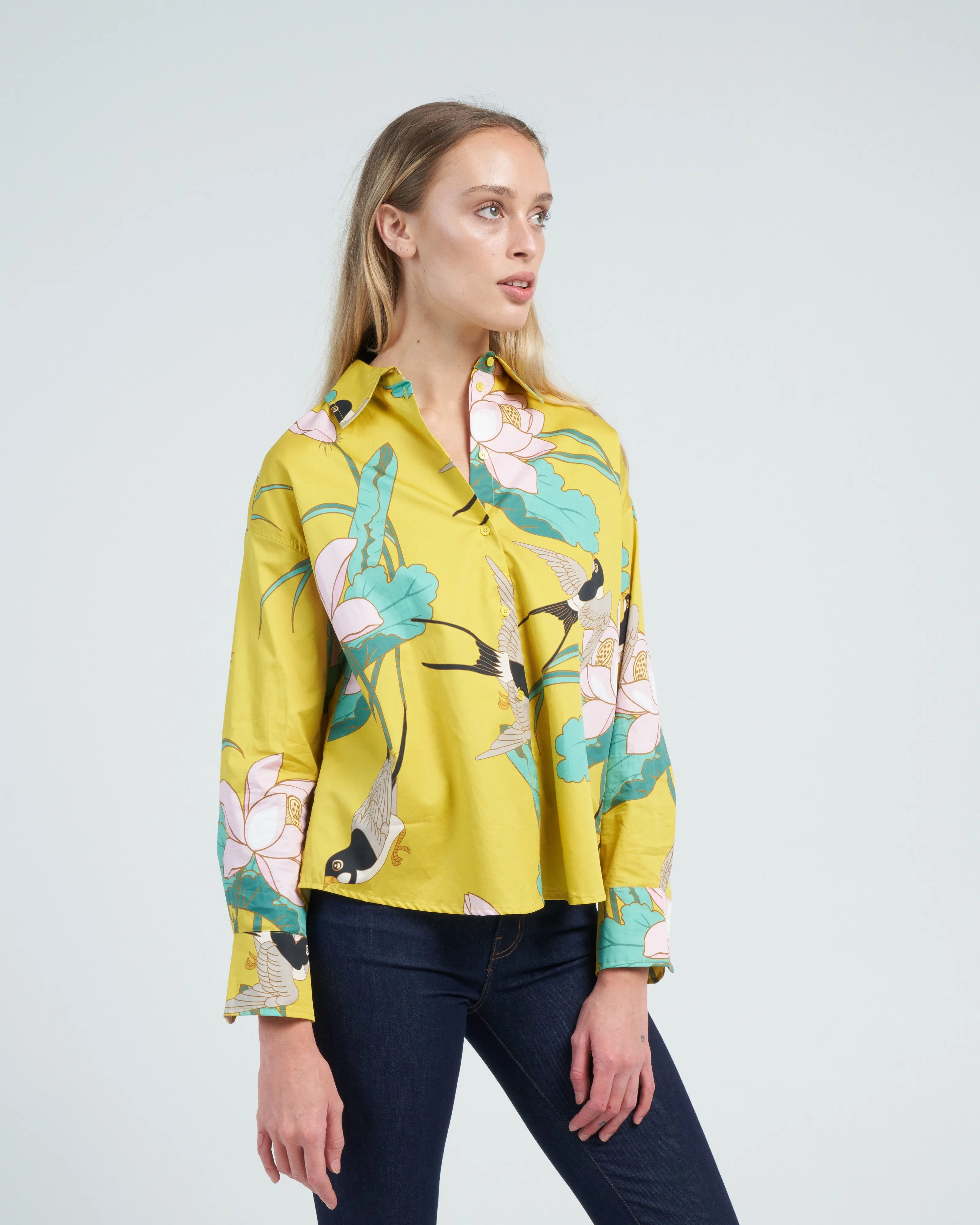 print blouse - sunflower