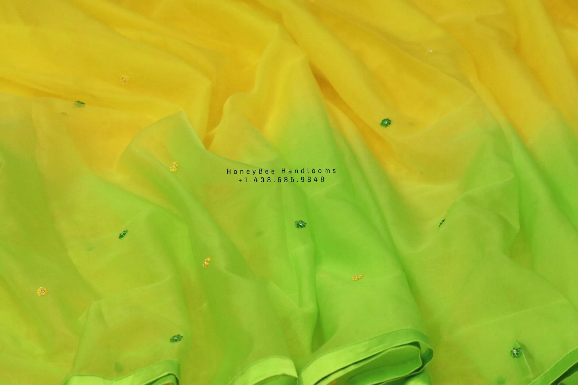 Pure organza saree with stitched blouse,zardhosi work,fancy saree,tie dye saree,two color saree,flowy saree,lyte weight saree,cocktail saree