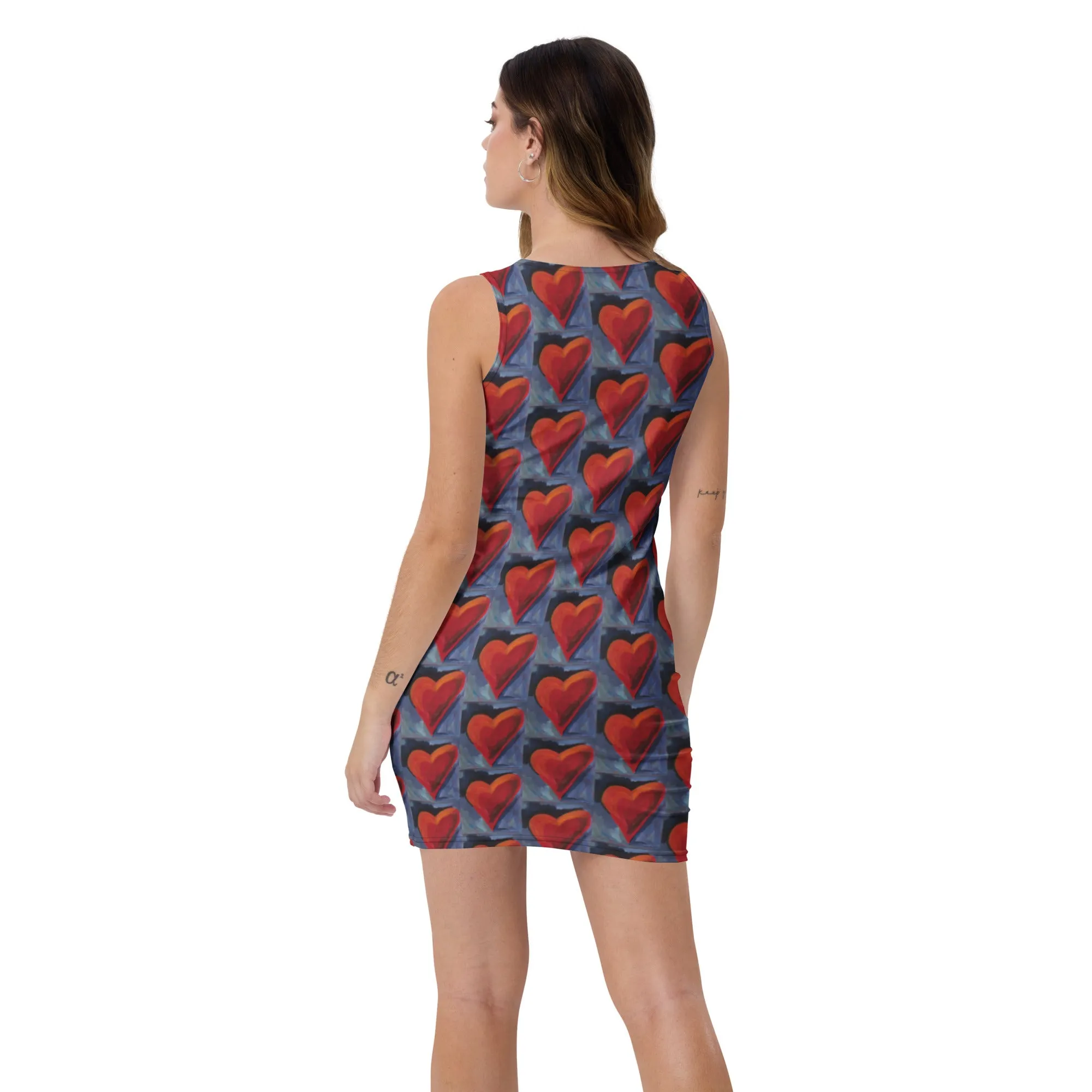 "Red Heart" Tank Sheath Dress