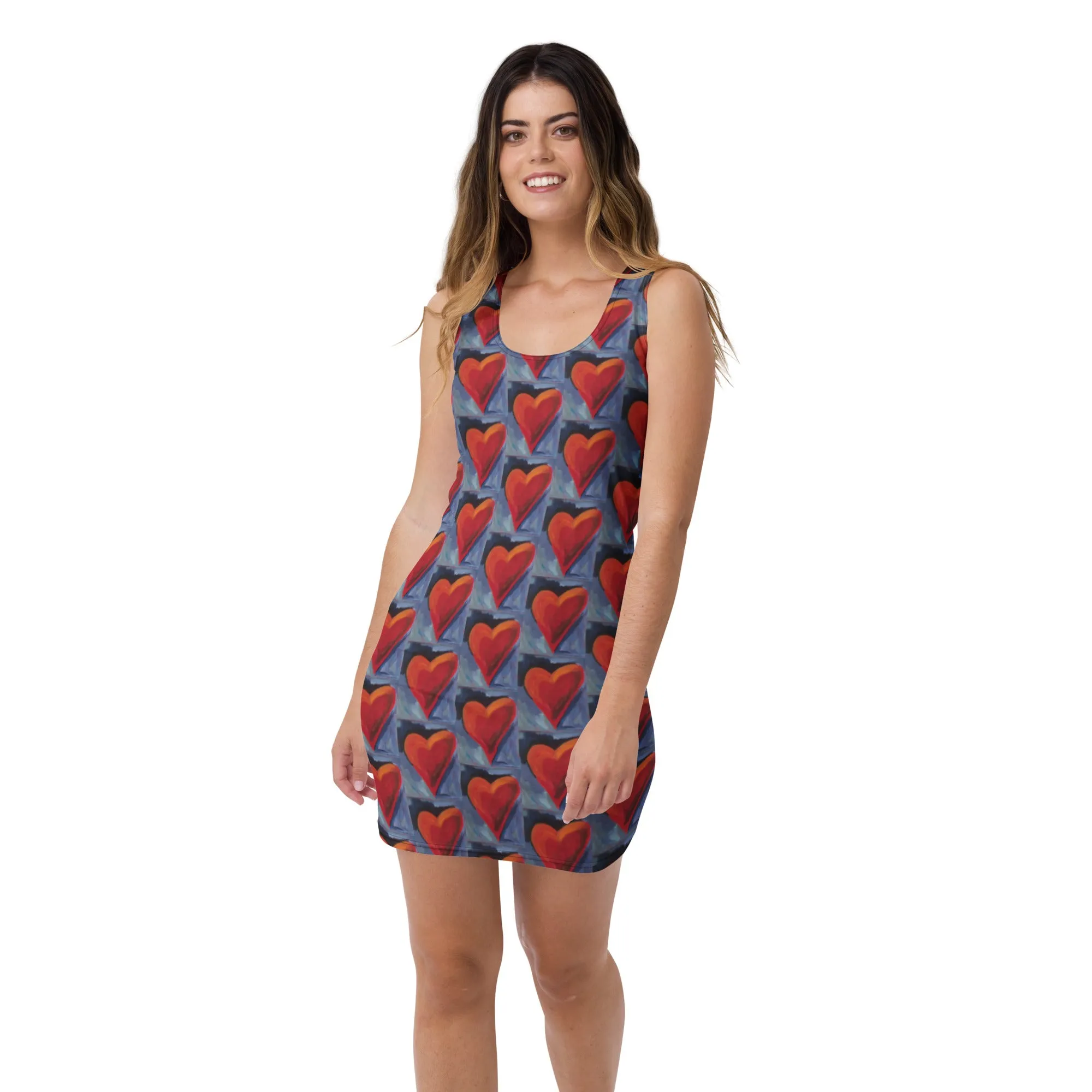 "Red Heart" Tank Sheath Dress