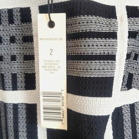 Rachel Roy Retro Black Plaid Mini Sheath Dress
