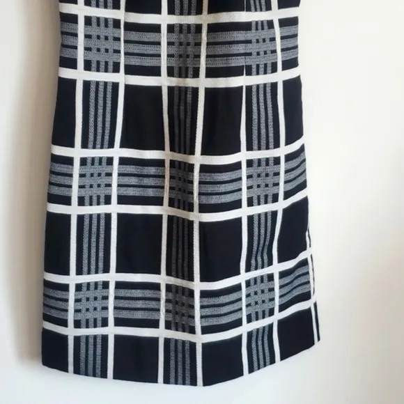 Rachel Roy Retro Black Plaid Mini Sheath Dress