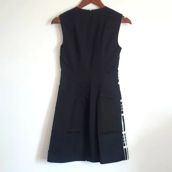 Rachel Roy Retro Black Plaid Mini Sheath Dress
