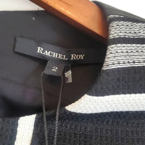 Rachel Roy Retro Black Plaid Mini Sheath Dress