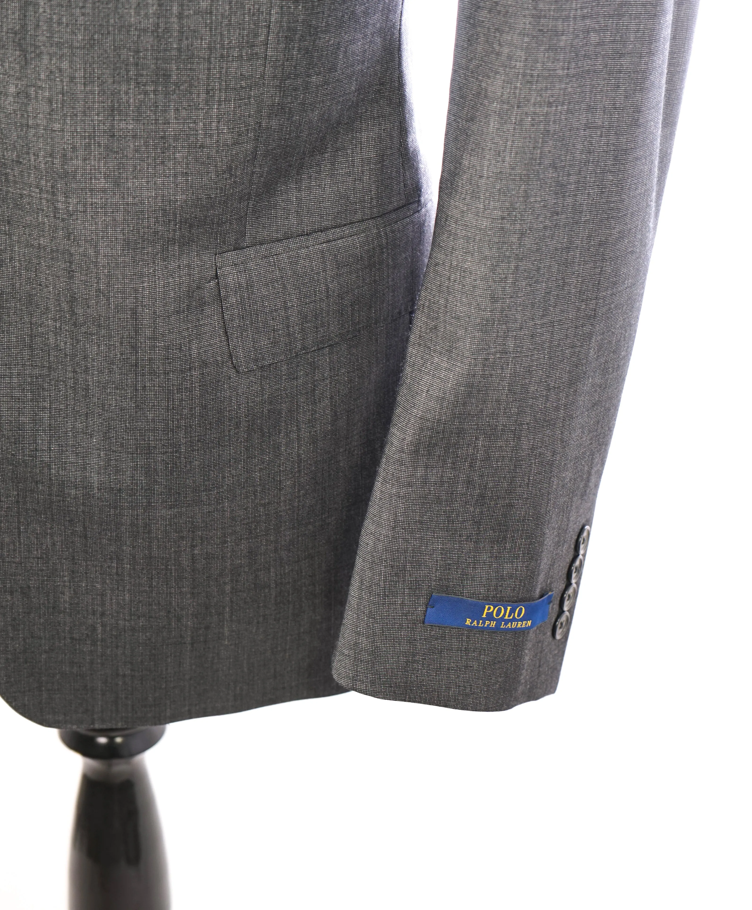 RALPH LAUREN BLUE LABEL "POLO" - Gray Wool Suit W Side Tabs - 42R 38W