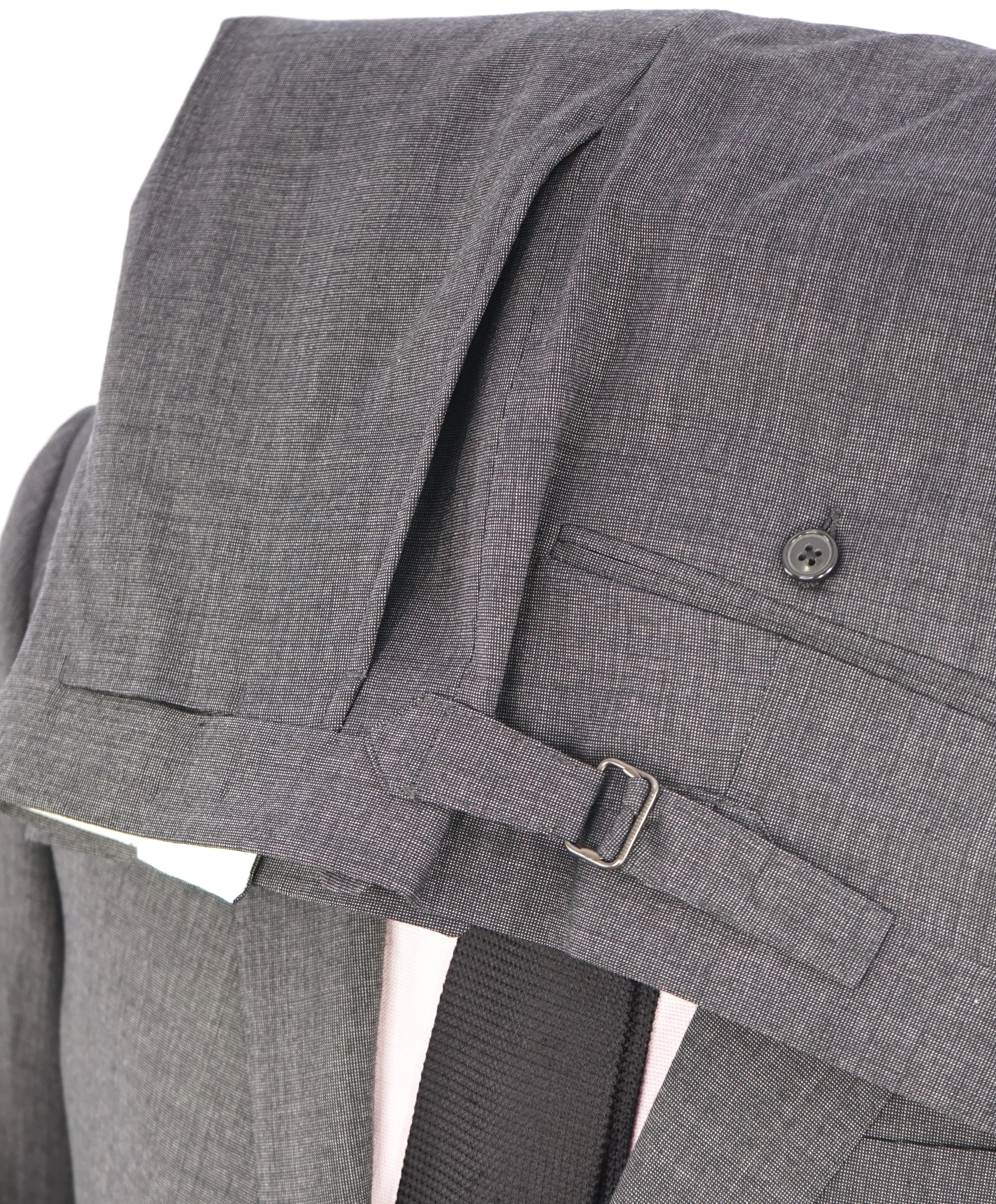 RALPH LAUREN BLUE LABEL "POLO" - Gray Wool Suit W Side Tabs - 42R 38W