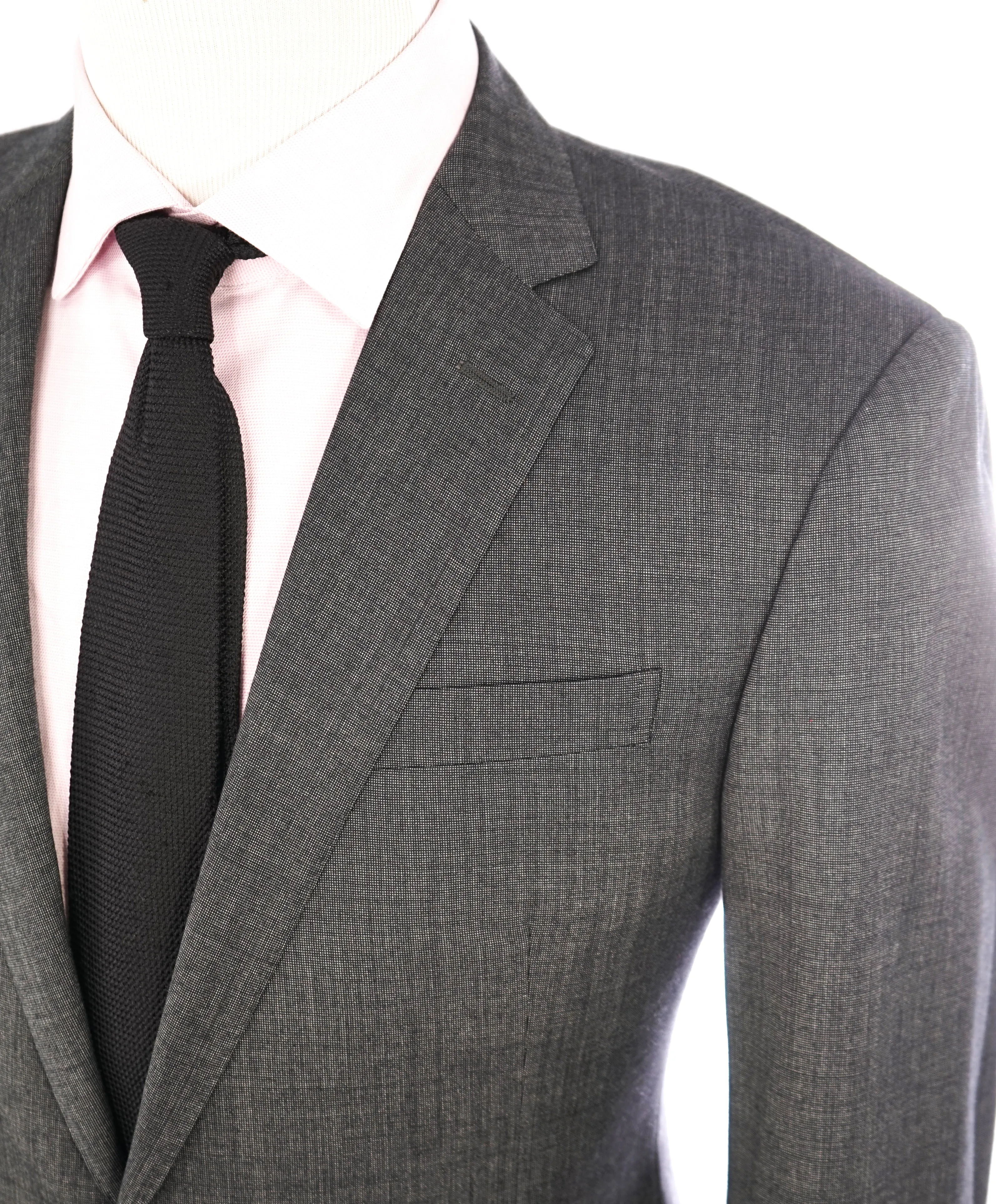 RALPH LAUREN BLUE LABEL "POLO" - Gray Wool Suit W Side Tabs - 42R 38W