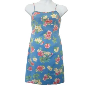 Ralph Lauren vintage tropical floral dress size 10 Y2K strappy beach babydoll