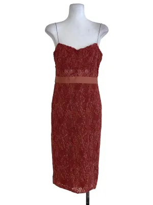 Red Lace A-Line Dress