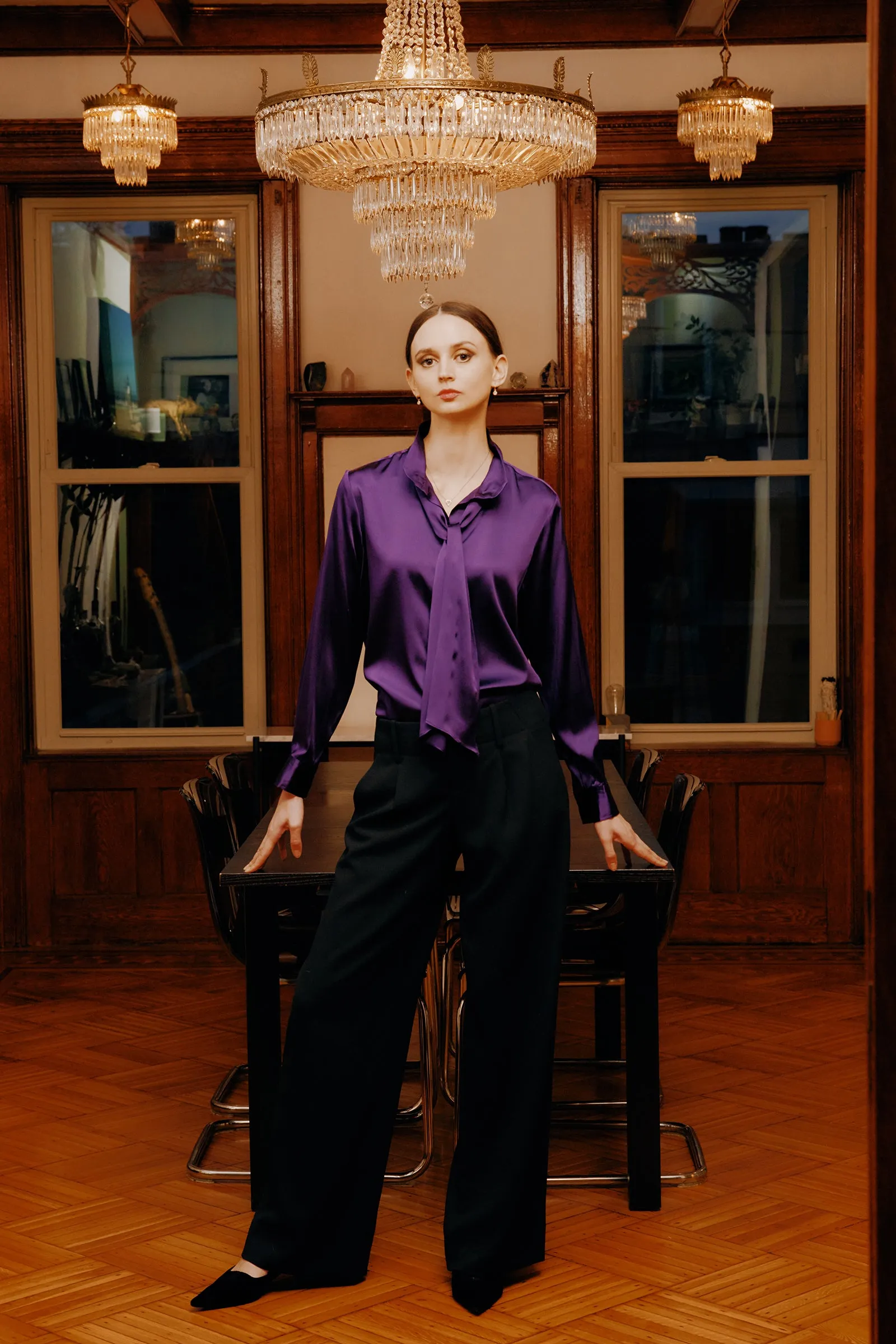 Regency Blouse - Royal Purple Silk