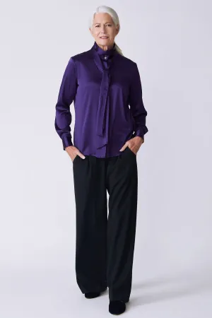 Regency Blouse - Royal Purple Silk