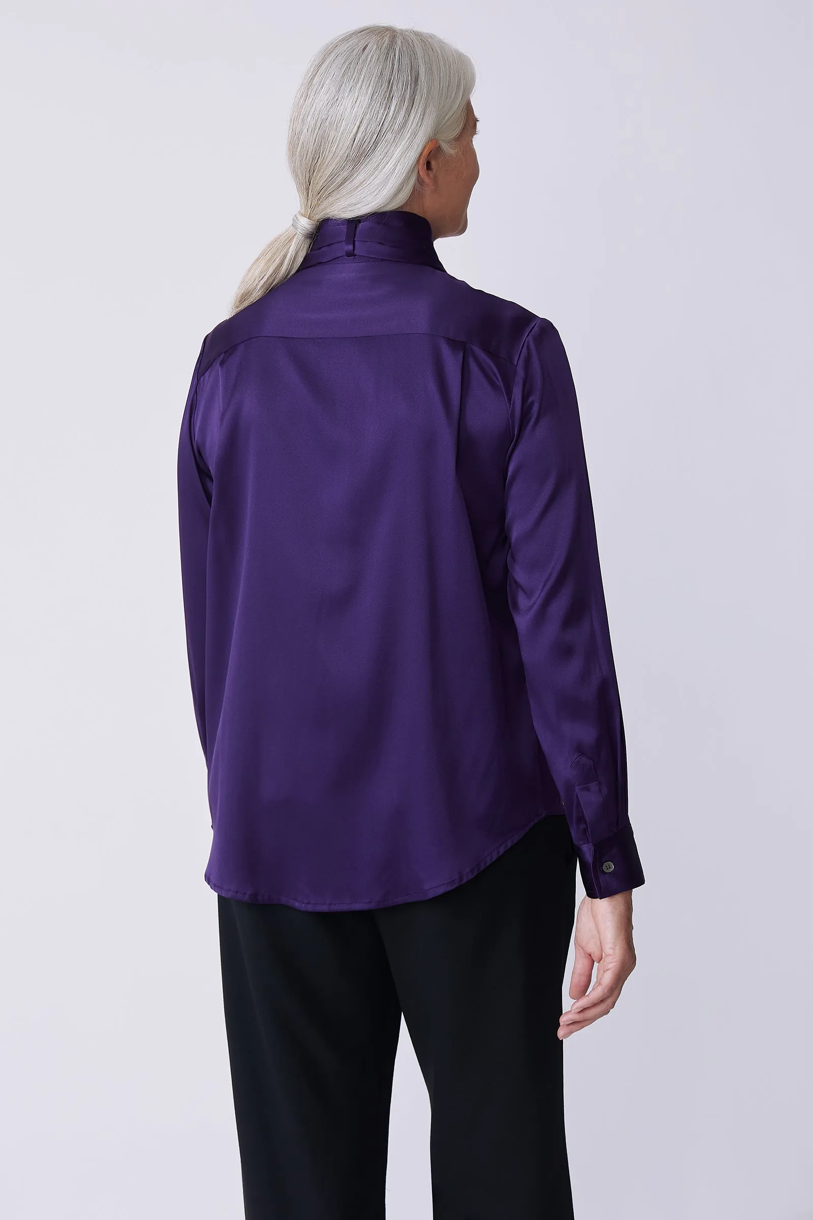 Regency Blouse - Royal Purple Silk