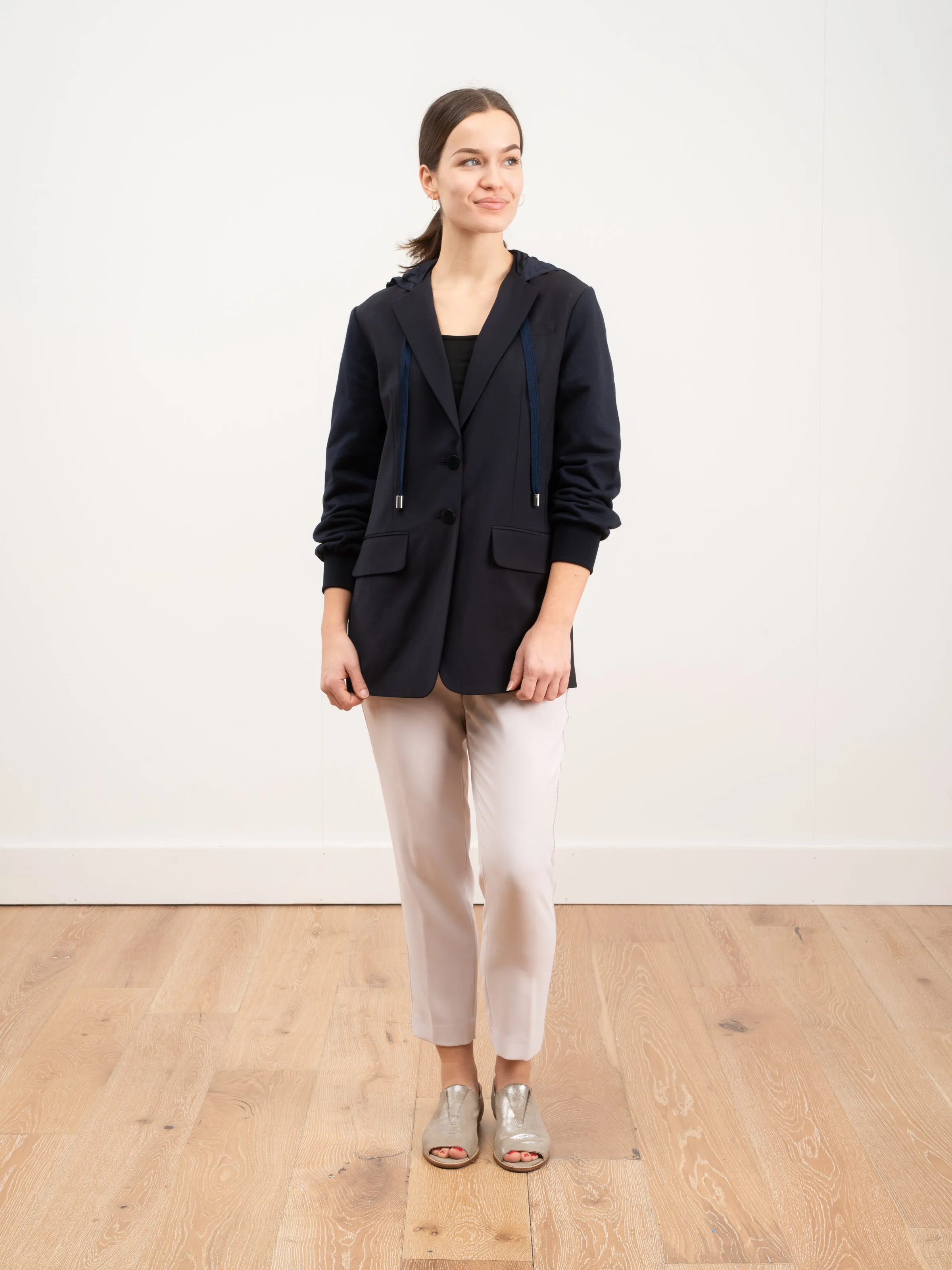 reversible hoodie blazer