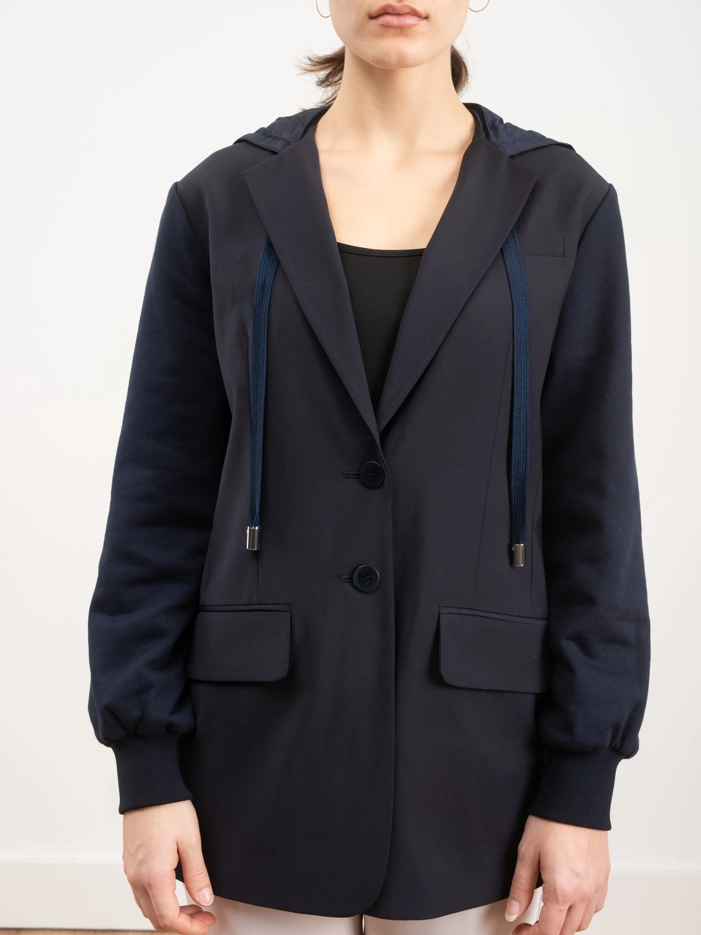 reversible hoodie blazer