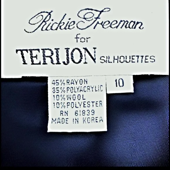 Richie Freeman for TERIJON Black White  Jacket/Blazer Metallic Fibers