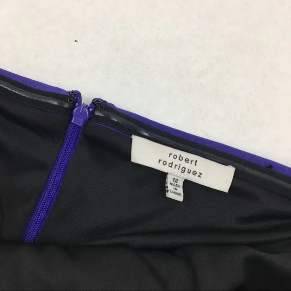 Robert Rodriguez Purple Strapless Tube Dress