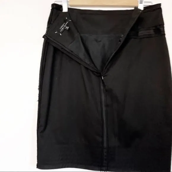 Robert Rodriguez ribbon trimmed pencil skirt Black color Size 10