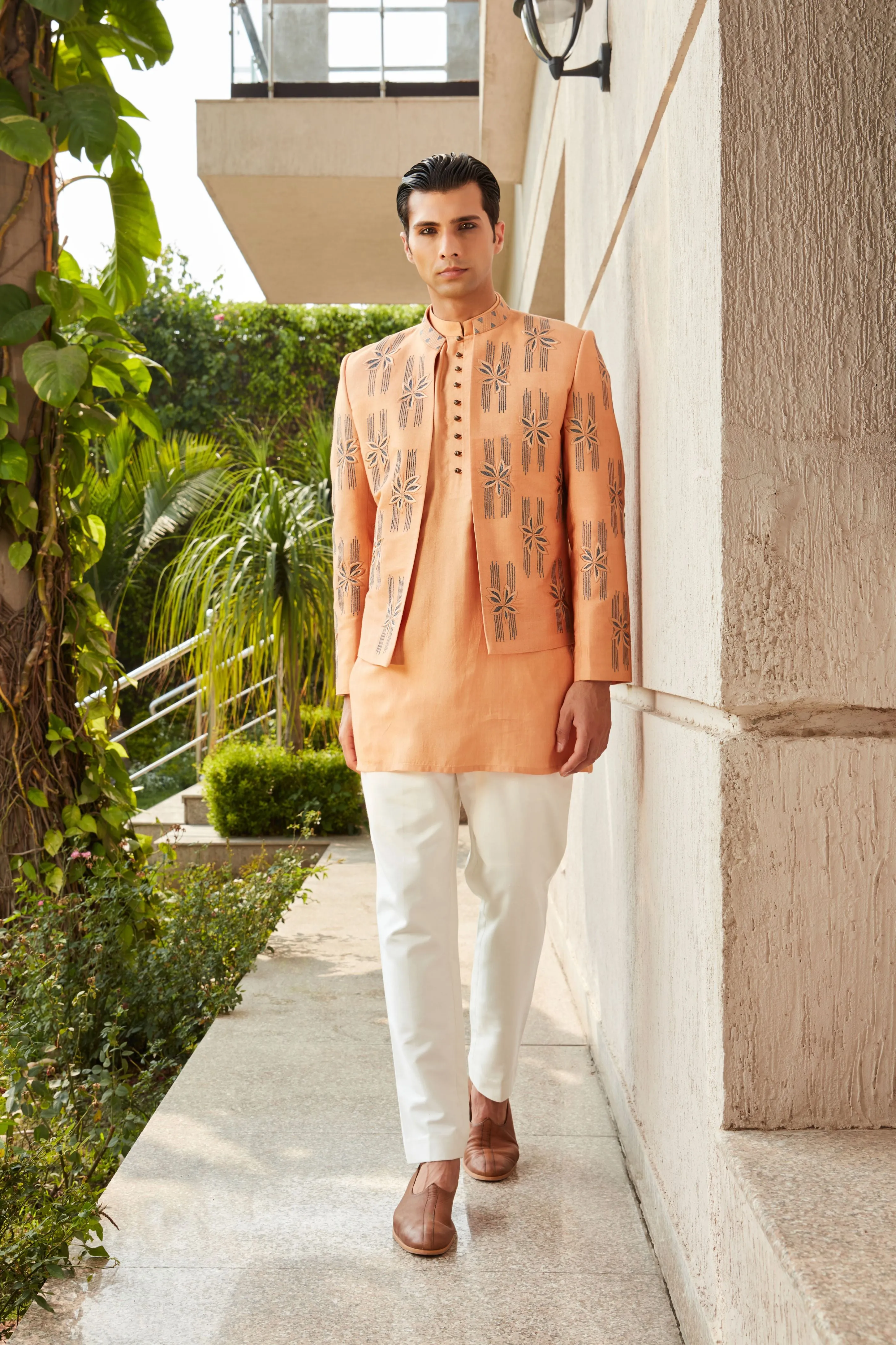 Rohaan Open Jacket with Kurta Set