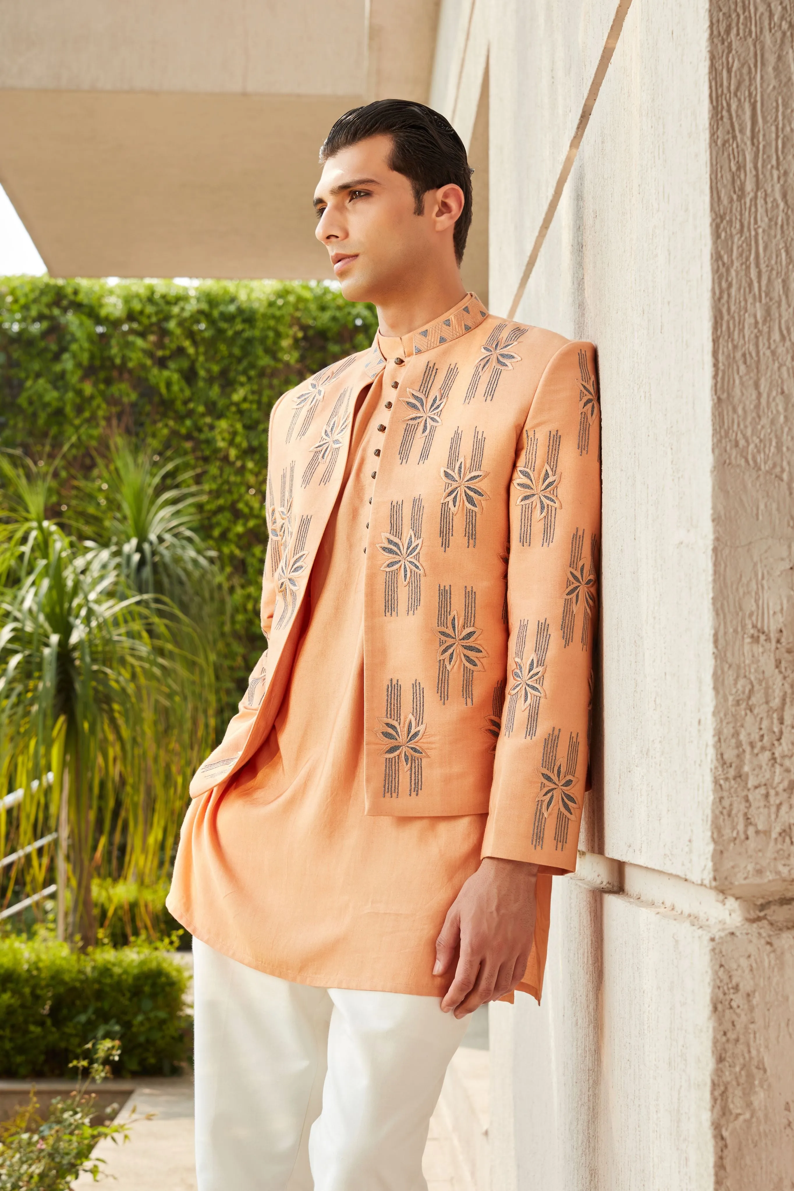 Rohaan Open Jacket with Kurta Set
