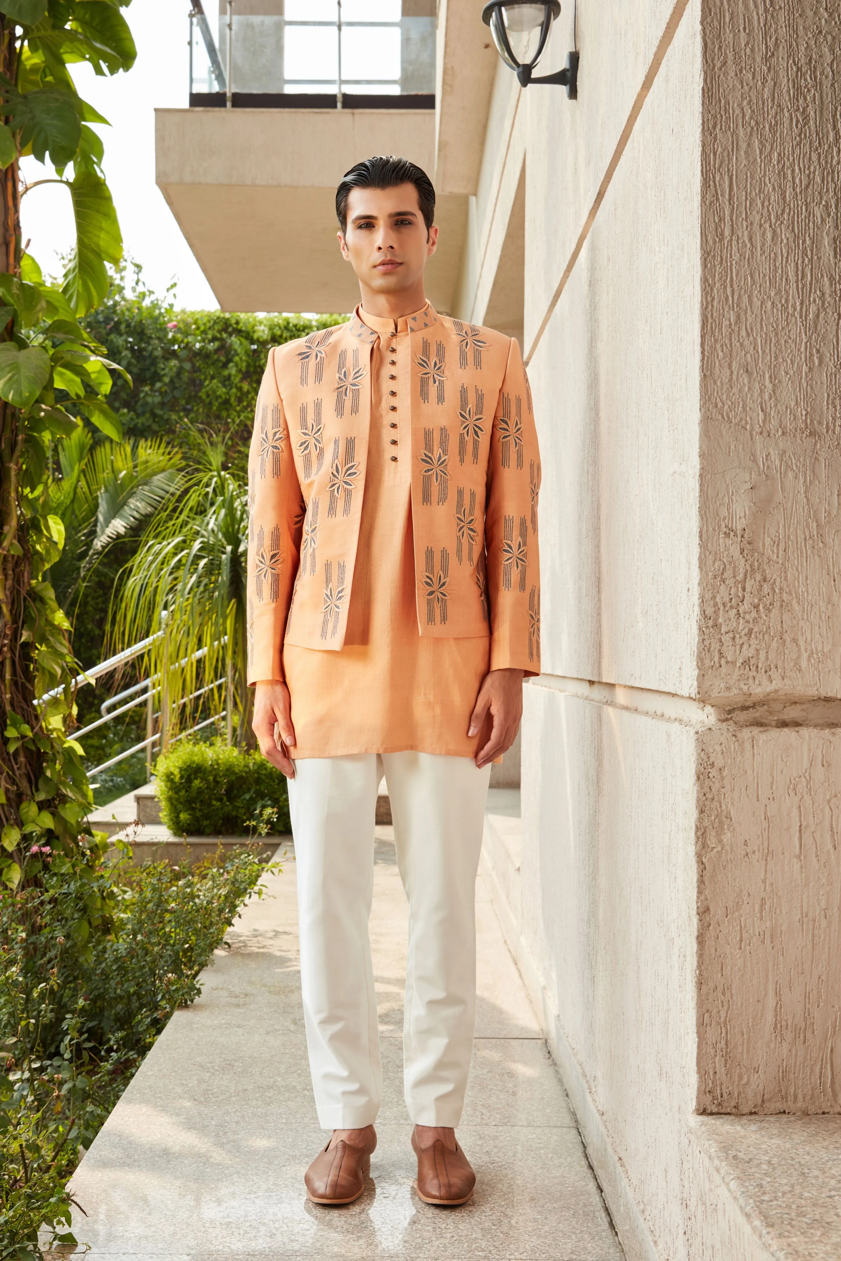 Rohaan Open Jacket with Kurta Set