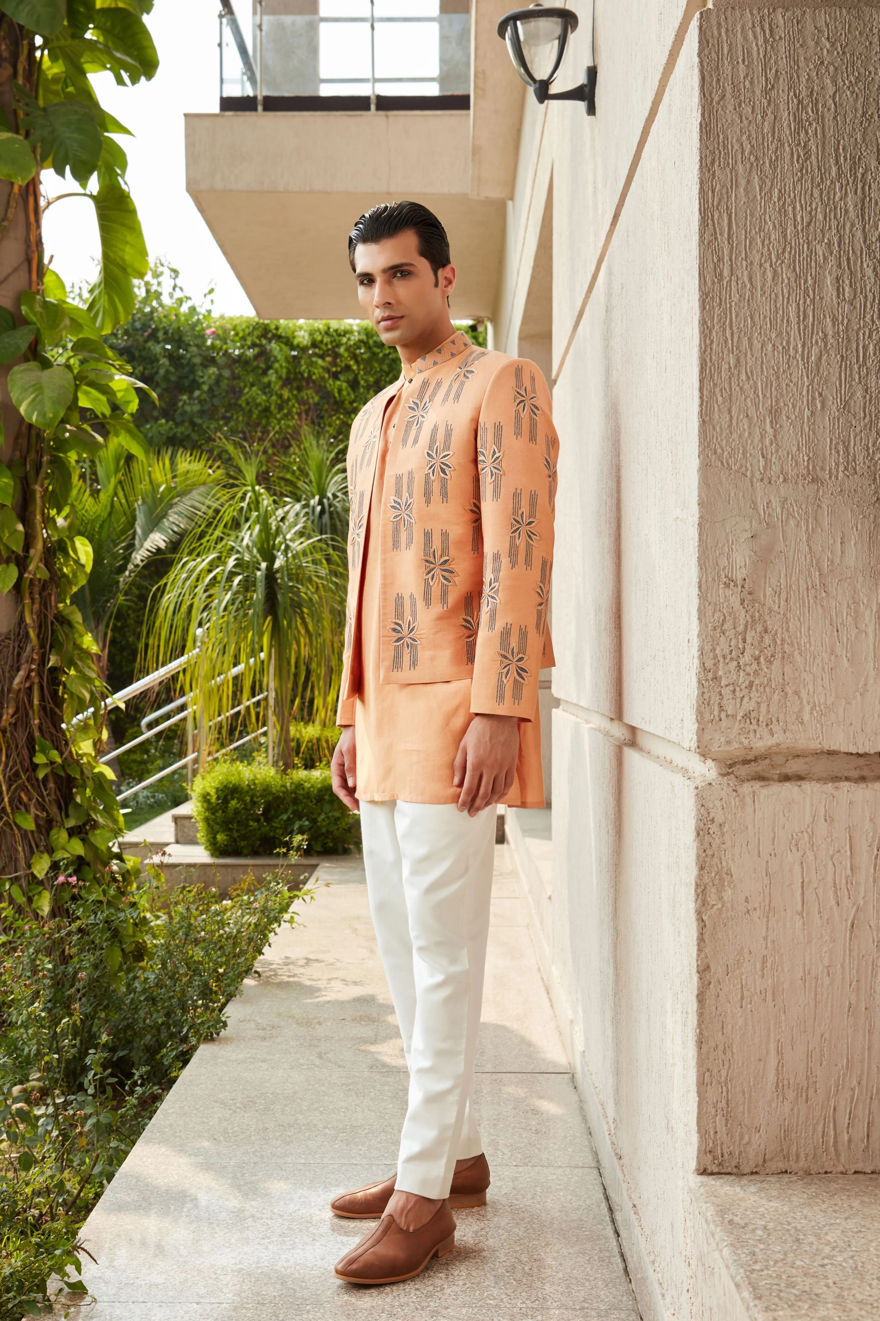 Rohaan Open Jacket with Kurta Set