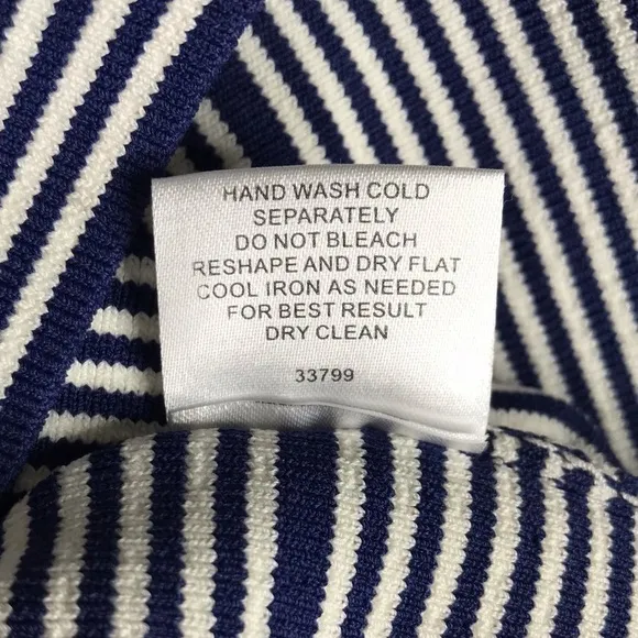 ROMEO   JULIET COUTURE Knit Navy &amp; White Horizontal Stripes Pencil Skirt Size M