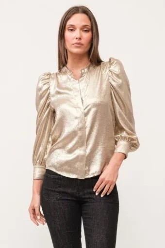 Rowan Puff Sleeve Button Down Blouse