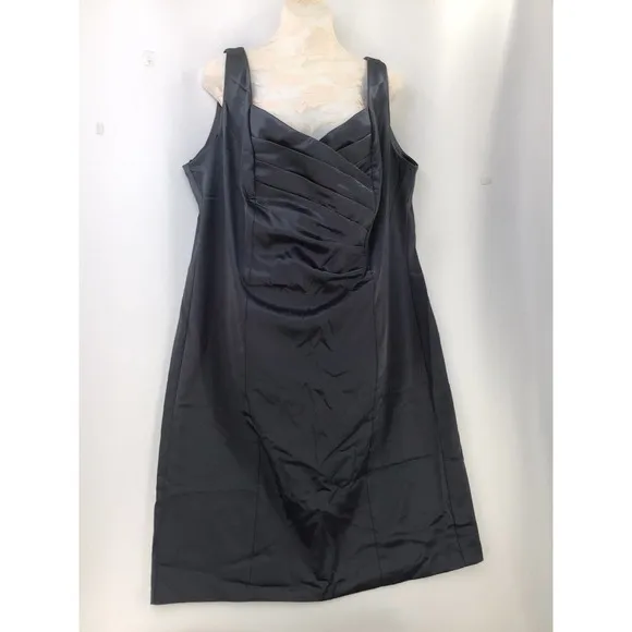 RSVP Baxter Surplice Sleeveless Sheath Dress Woman’s Size XL Gray Made In U.S.A