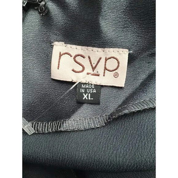 RSVP Baxter Surplice Sleeveless Sheath Dress Woman’s Size XL Gray Made In U.S.A