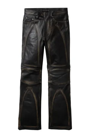 RUB OFF LEATHER MOTO PANTS