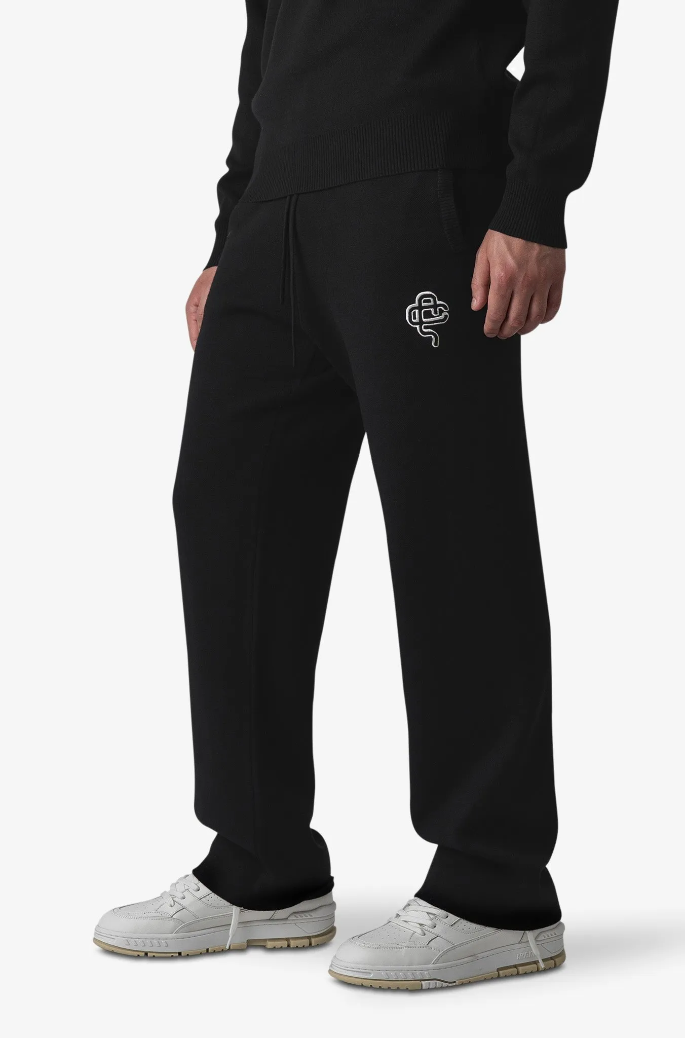 SALVADOR KNITTED PANTS | BLACK/WHITE