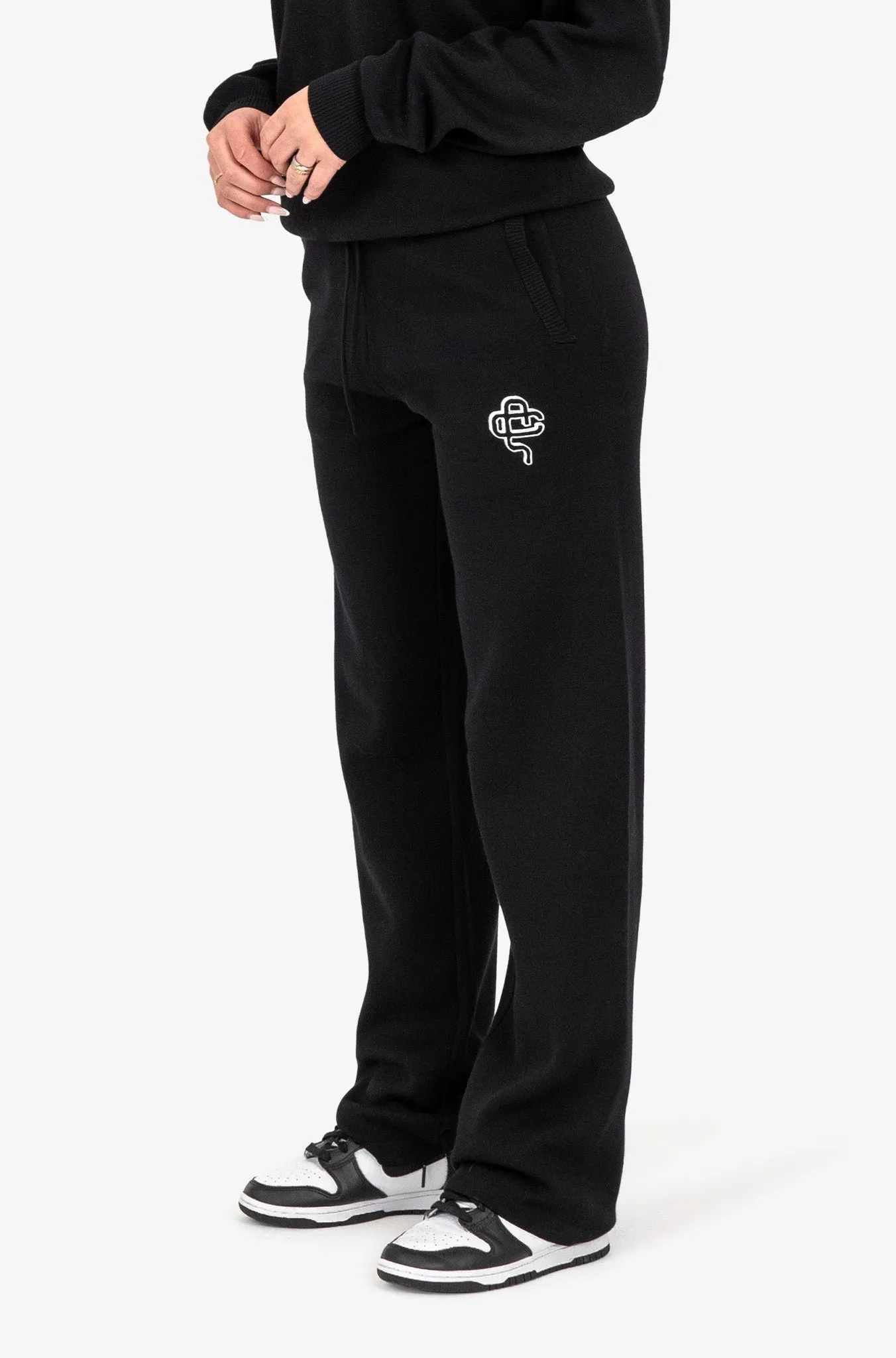 SALVADOR KNITTED PANTS | BLACK/WHITE