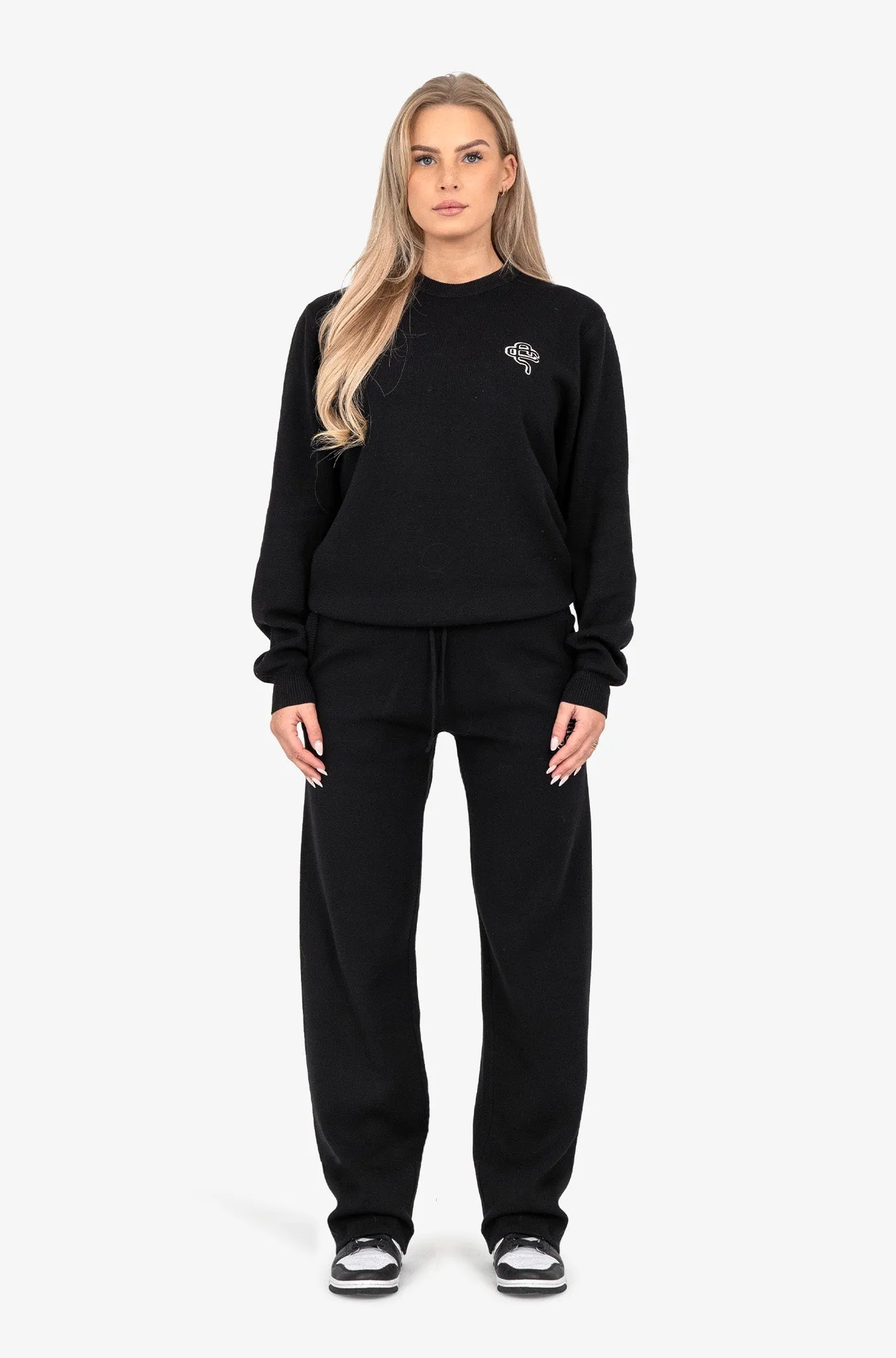 SALVADOR KNITTED PANTS | BLACK/WHITE