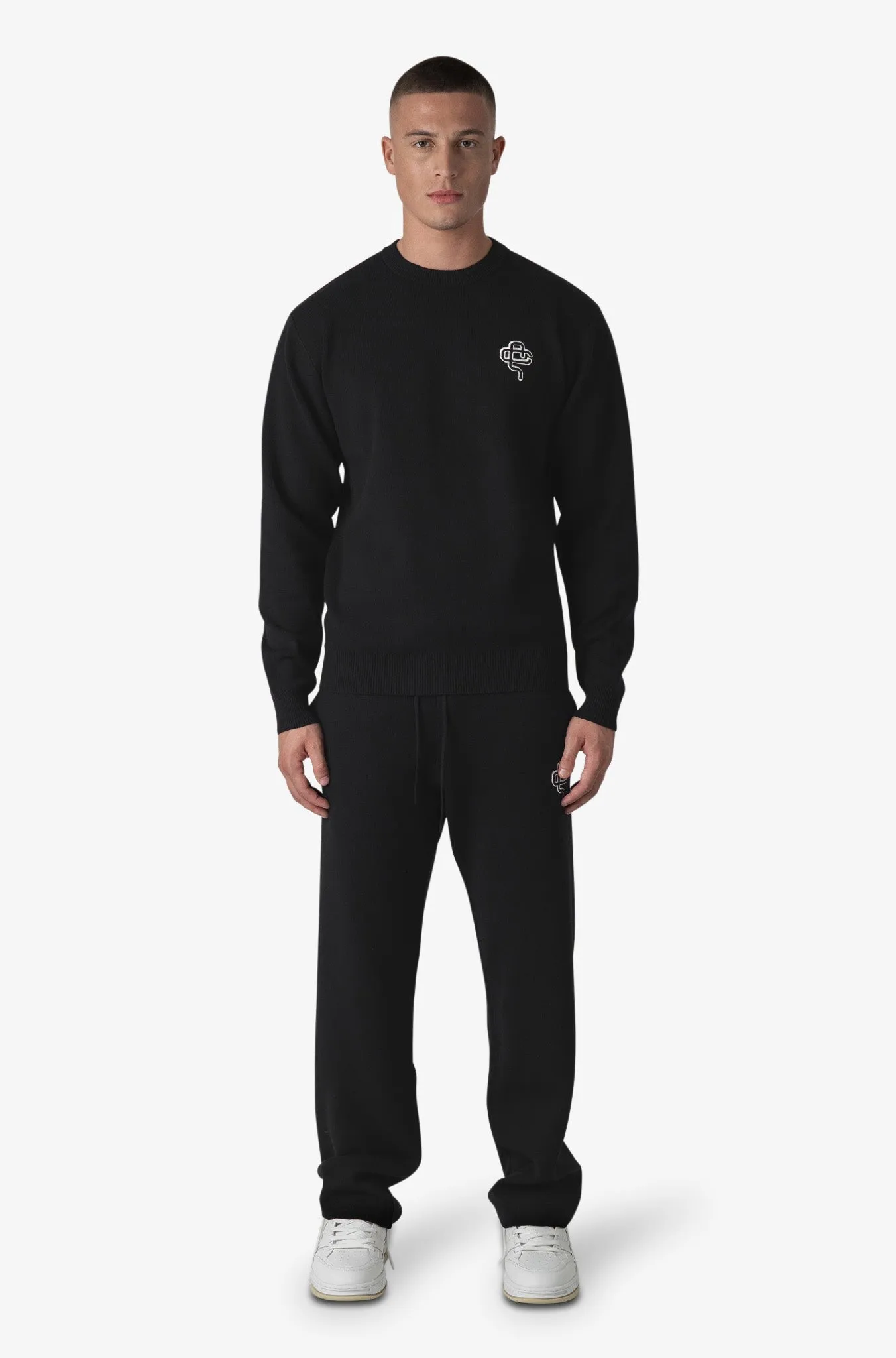 SALVADOR KNITTED PANTS | BLACK/WHITE