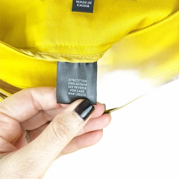 SANDRO Gold Mustard Yellow Belted Pencil Skirt 2
