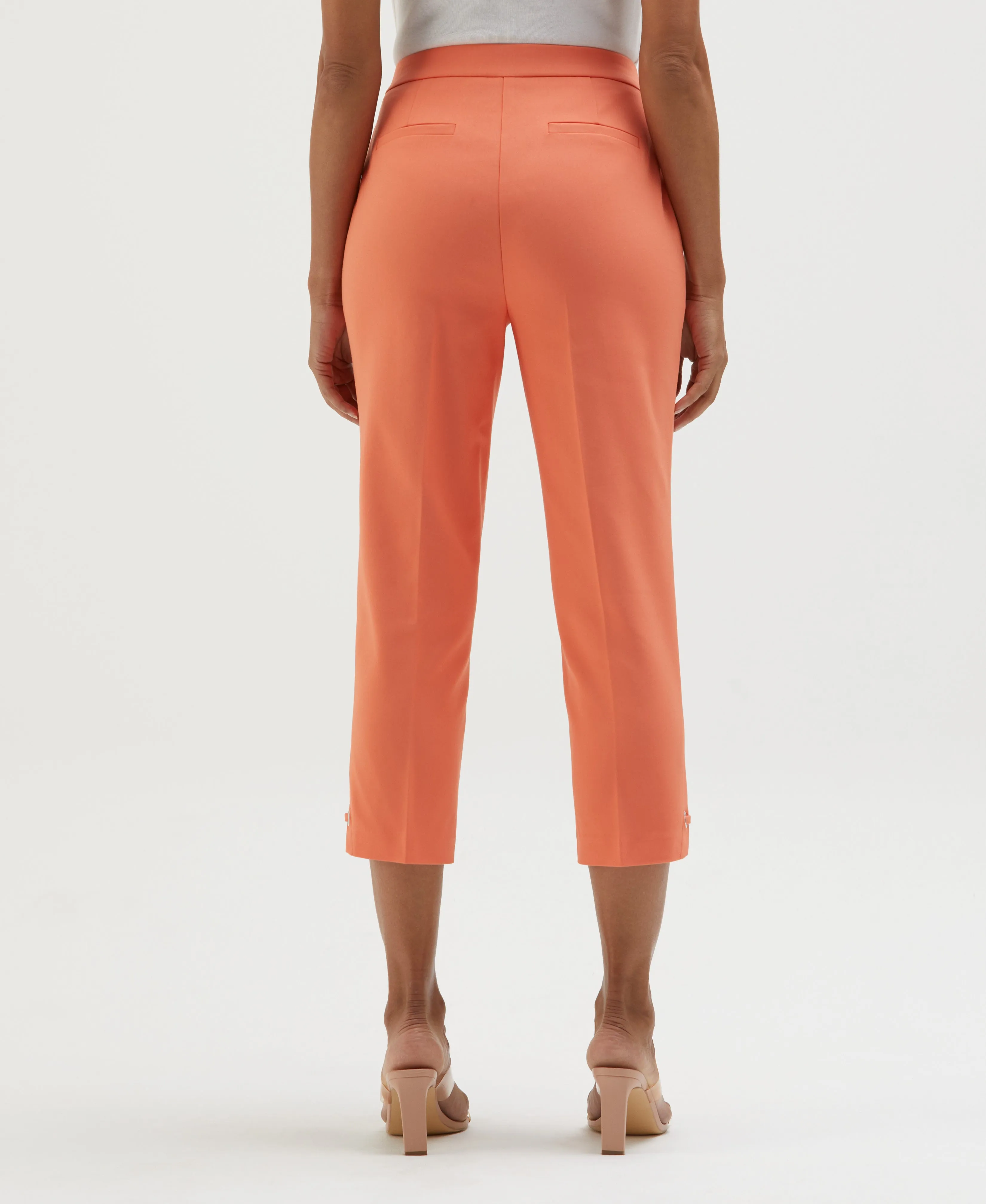 Satin Twill Capri with Grommets