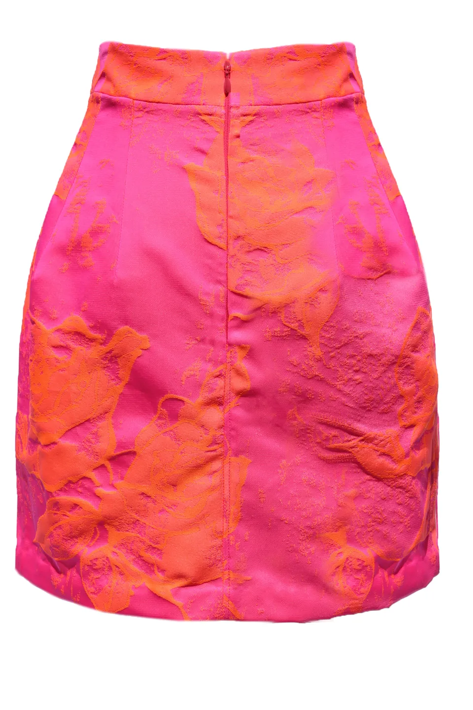 Saturated Orange and Pink Mini Skirt