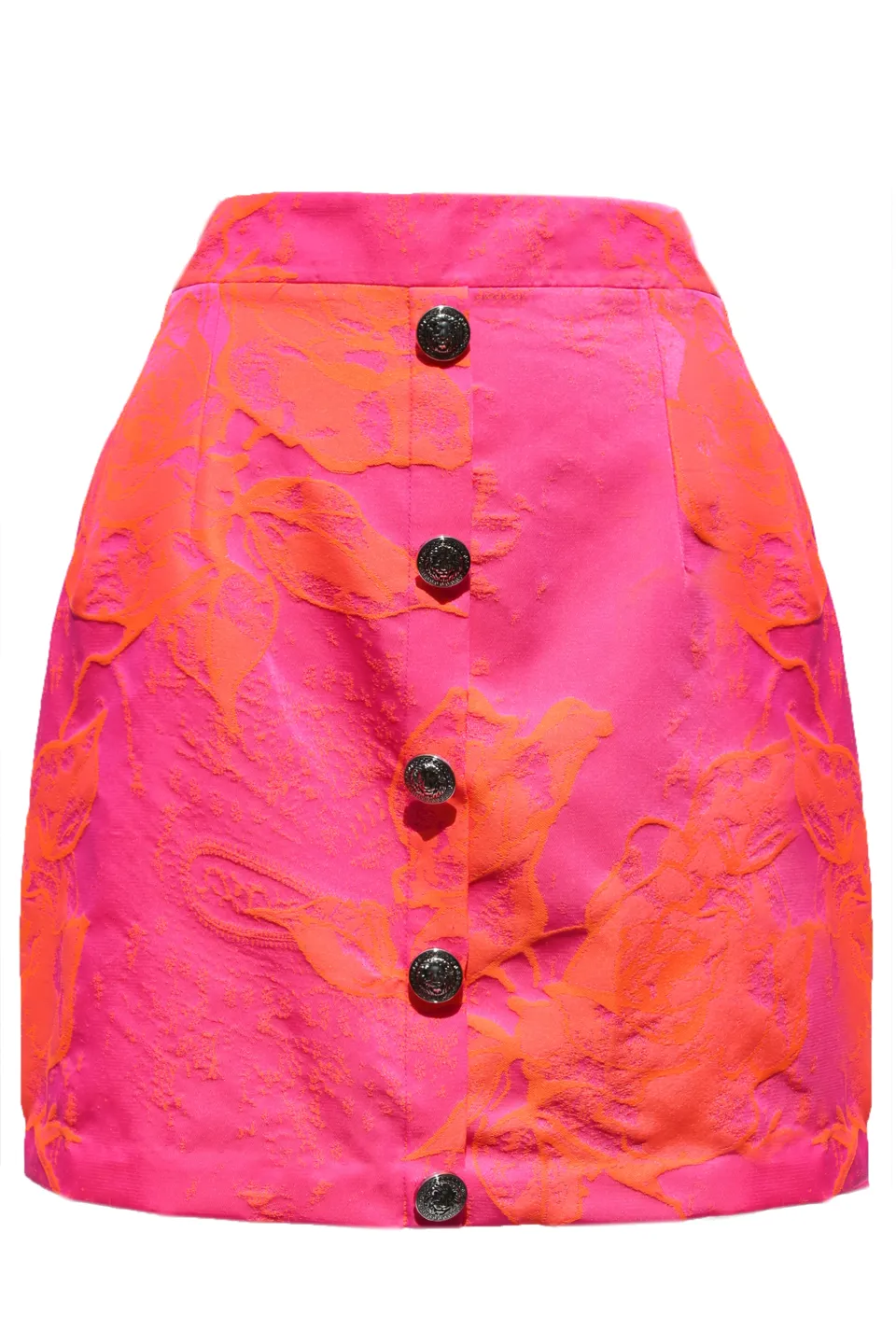 Saturated Orange and Pink Mini Skirt