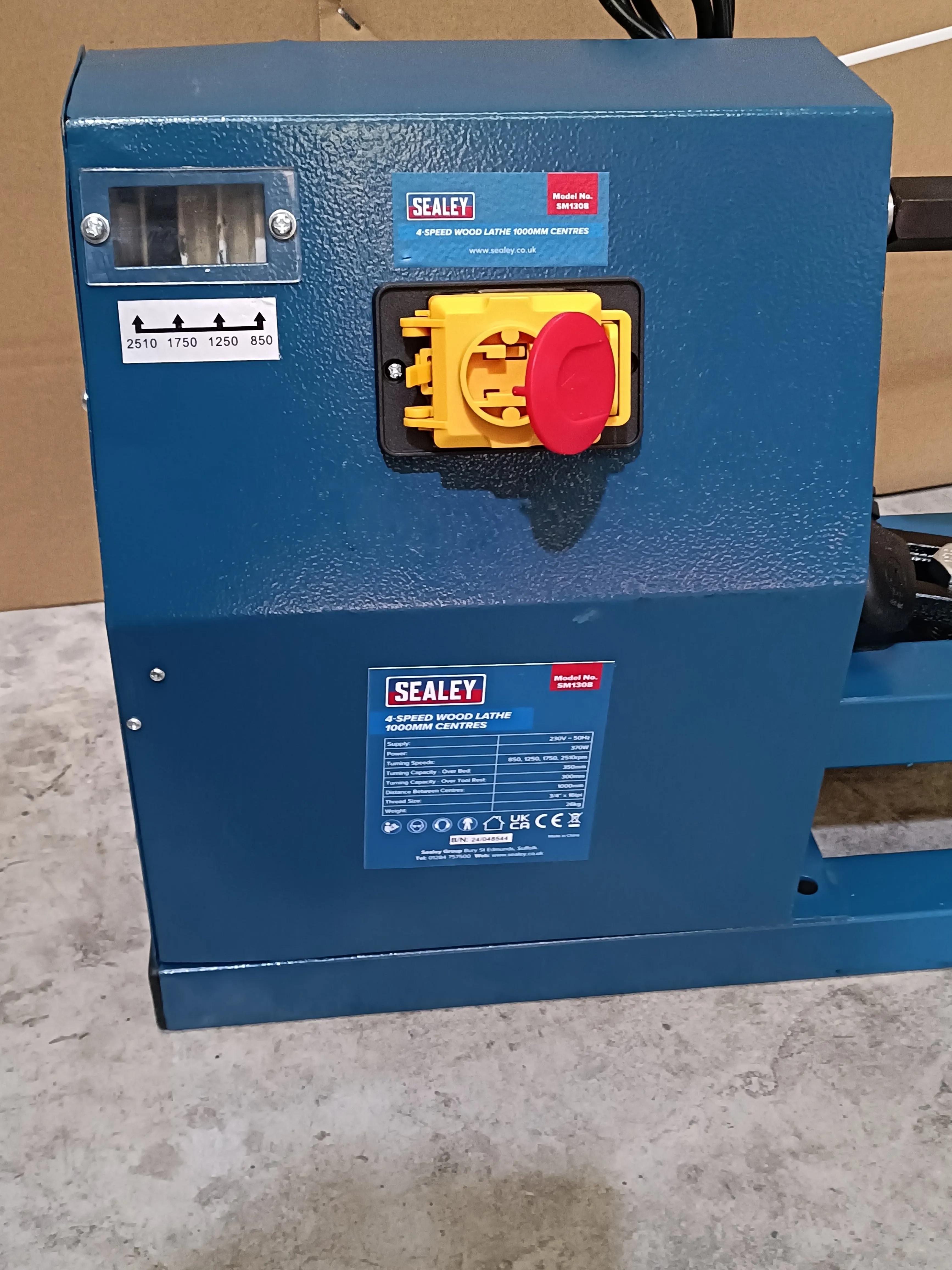 Sealey 4 Speed Wood Lathe 370W - C