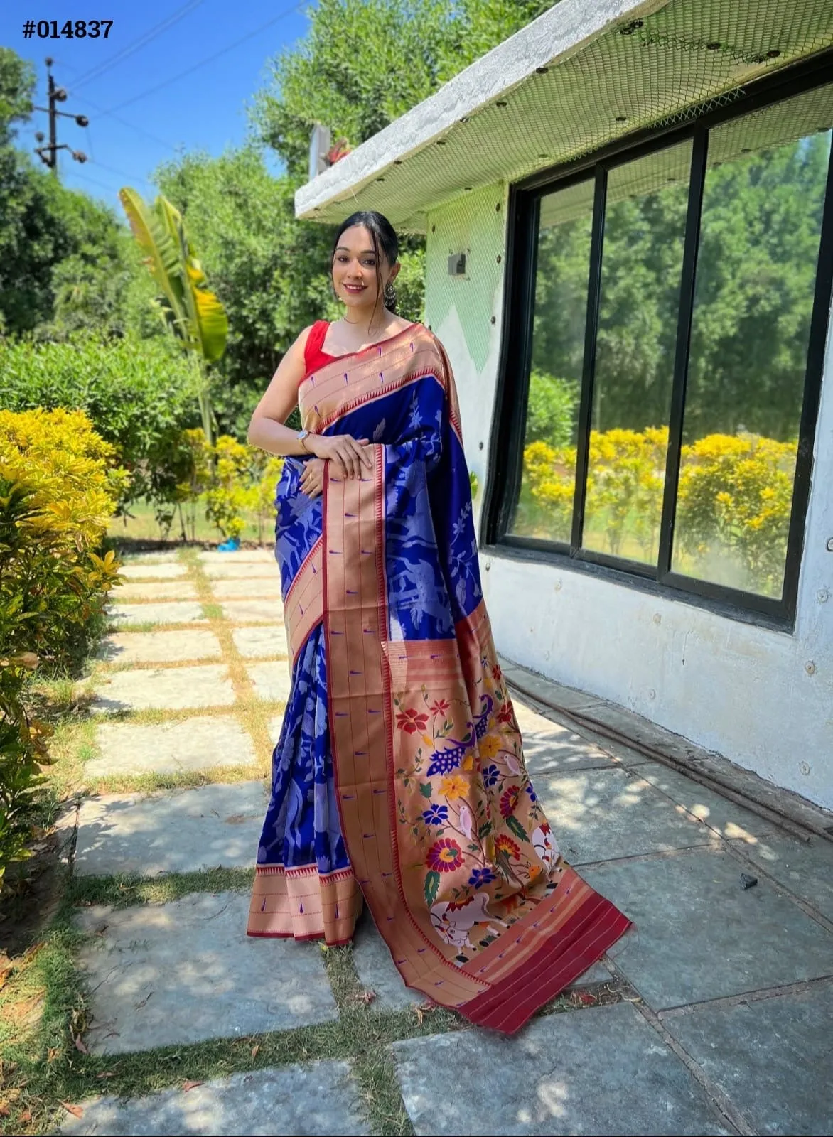 Semi Banaras Paithani Saree with Blouse